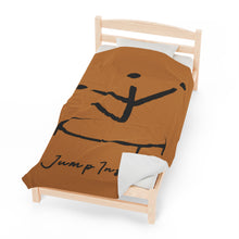 Load image into Gallery viewer, I Jump Instead Plush Blanket - Toffee w/ Black Logo
