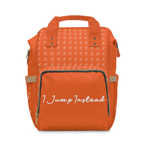 I Jump Instead Trophy Backpack - Juicy Orange w/ White Logo