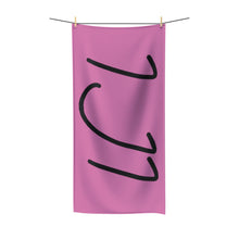 Load image into Gallery viewer, IJI Beach Towel - Blush w/ Black Logo
