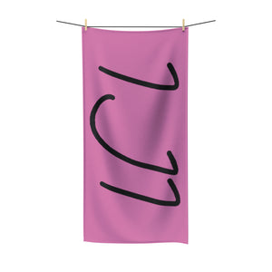 IJI Beach Towel - Blush w/ Black Logo