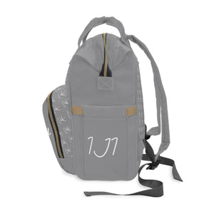 I Jump Instead Trophy Backpack - Silvery Grey w/ White Logo