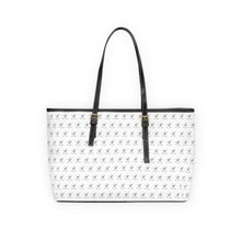 Load image into Gallery viewer, Faux Leather Shoulder Bag - Crispy White w/ Black Logo
