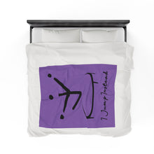 Load image into Gallery viewer, I Jump Instead Plush Blanket - Lavish Purple w/ Black Logo
