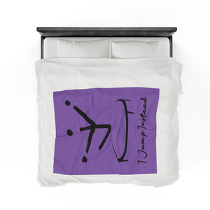 I Jump Instead Plush Blanket - Lavish Purple w/ Black Logo