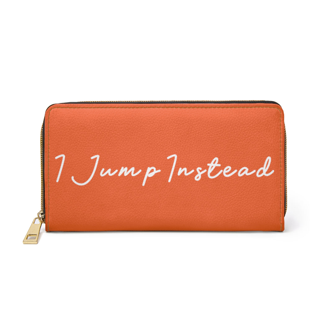 I Jump Instead Trophy Wallet - Juicy Orange w/ White Logo