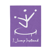 Load image into Gallery viewer, I Jump Instead Plush Blanket - Lavish Purple w/ White Logo
