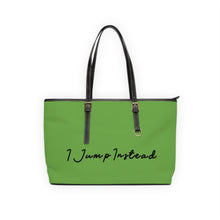 Load image into Gallery viewer, Faux Leather Shoulder Bag - Earthy Green w/ Black Logo
