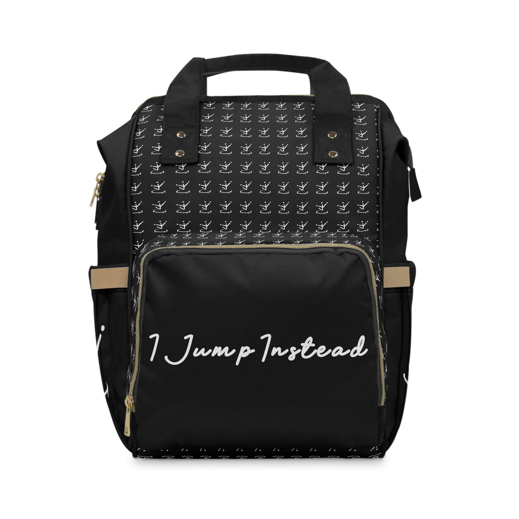 I Jump Instead Trophy Backpack - Modern Black w/ White Logo