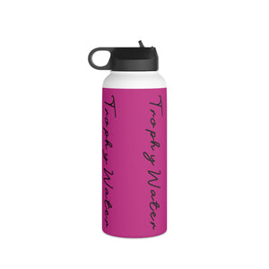 I Jump Instead Stainless Steel Water Bottle - Magenta w/ Black Logo