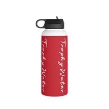 Load image into Gallery viewer, I Jump Instead Stainless Steel Water Bottle - Crimson Red w/ White Logo
