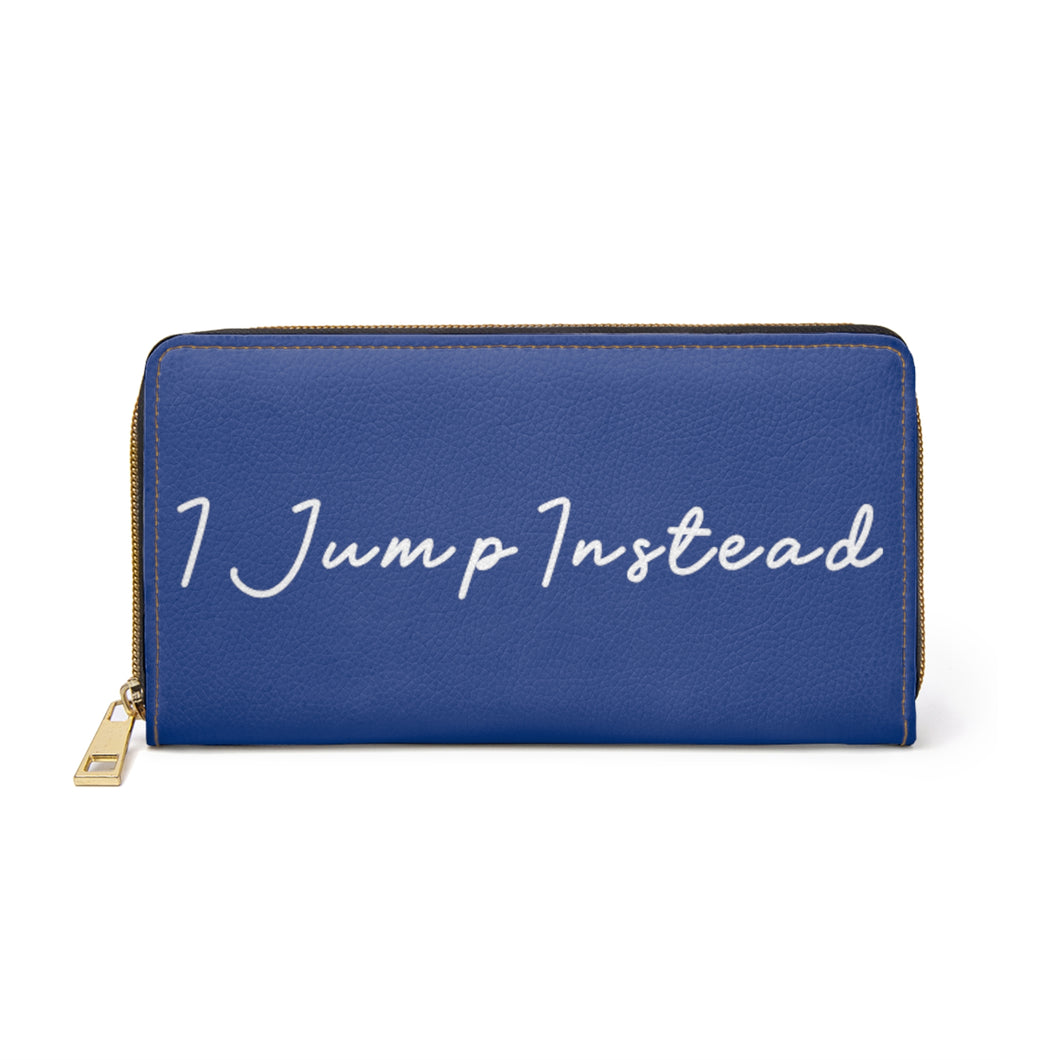 I Jump Instead Trophy Wallet - Moody Blue w/ White Logo