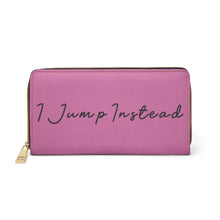 Load image into Gallery viewer, I Jump Instead Trophy Wallet - Blush Pink w/ Black Logo
