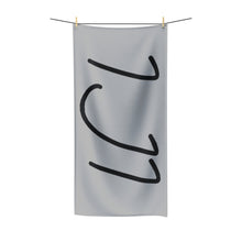 Load image into Gallery viewer, IJI Beach Towel - Airy Grey w/ Black Logo
