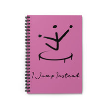 Load image into Gallery viewer, I Jump Instead Spiral Notebook - Blush w/ Black Logo
