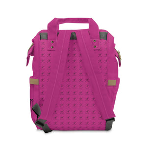 I Jump Instead Trophy Backpack - Magenta w/ Black Logo