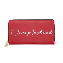 Load image into Gallery viewer, I Jump Instead Trophy Wallet - Crimson Red w/ White Logo
