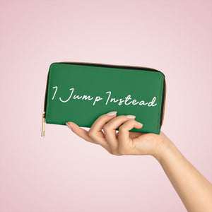 I Jump Instead Trophy Wallet - Evergreen w/ White Logo