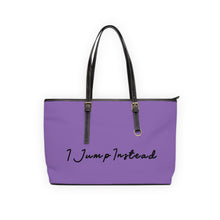 Load image into Gallery viewer, Faux Leather Shoulder Bag - Lavish Purple w/ Black Logo
