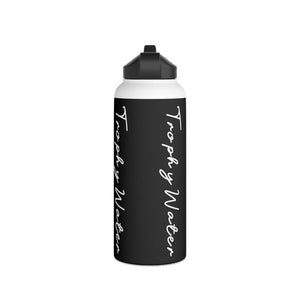 I Jump Instead Stainless Steel Water Bottle - Modern Black w/ White Logo