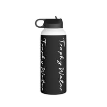 Load image into Gallery viewer, I Jump Instead Stainless Steel Water Bottle - Modern Black w/ White Logo
