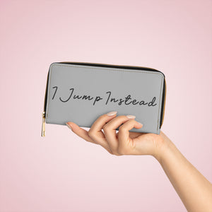 I Jump Instead Trophy Wallet - Airy Grey w/ Black Logo